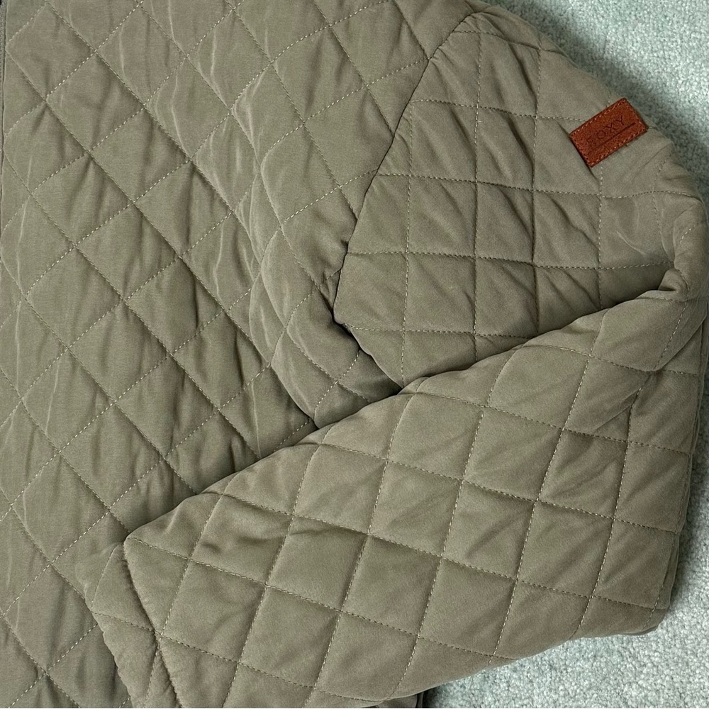 ROXY Women's PATH TO PARADISE Quilted‎ Zip Jacket - Deep Lichen Green Sz S/P - Picture 11 of 15